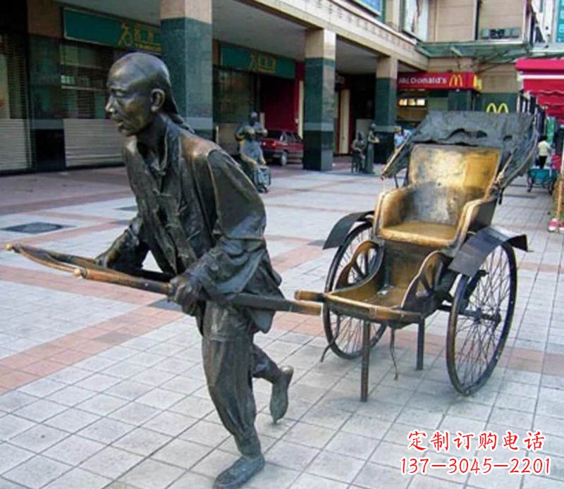 运城黄包车雕塑,艺术品级的装饰