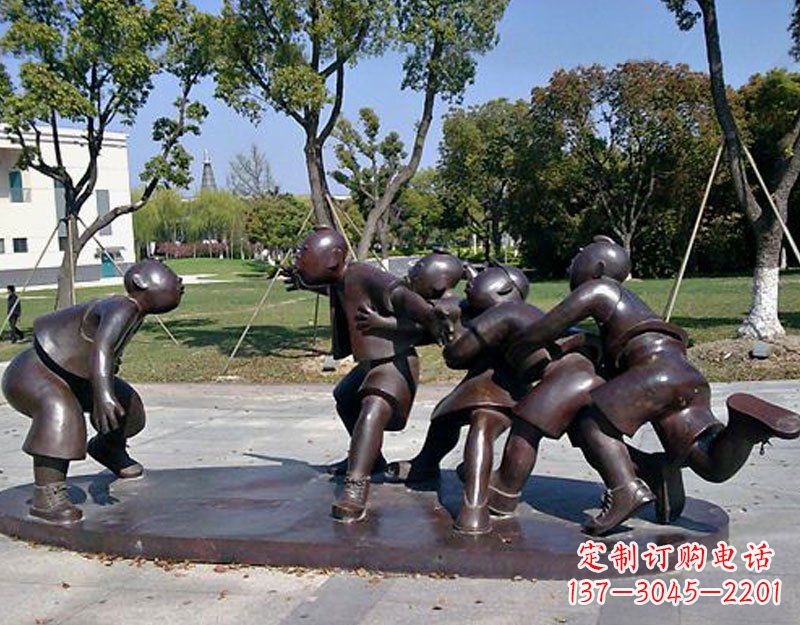 运城中领雕塑老鹰抓小鸡铜雕塑