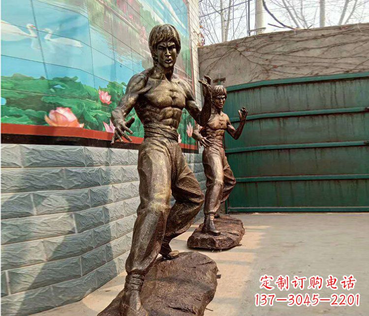 运城专业定制李小龙铜雕小品