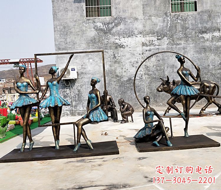 运城领雕塑-精美女性铜雕塑