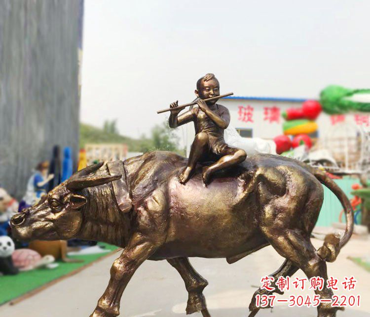 运城牧童铜雕:唤醒温暖的旅程