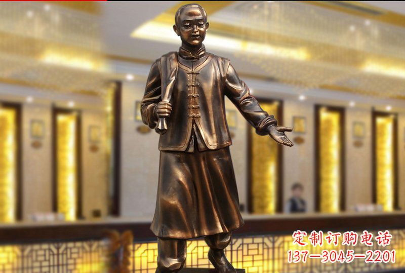 运城精致传统,店小二人物雕塑