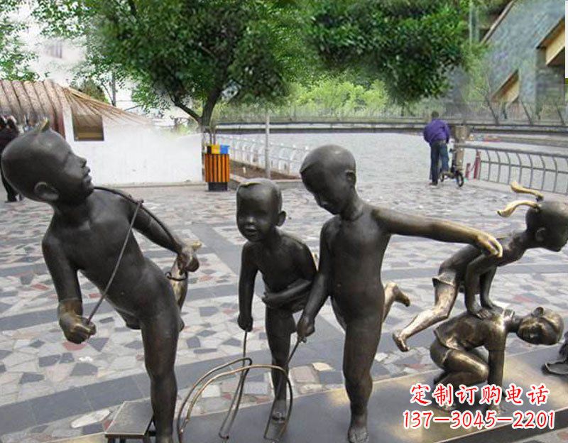 运城专业定制广场铜雕儿童雕塑