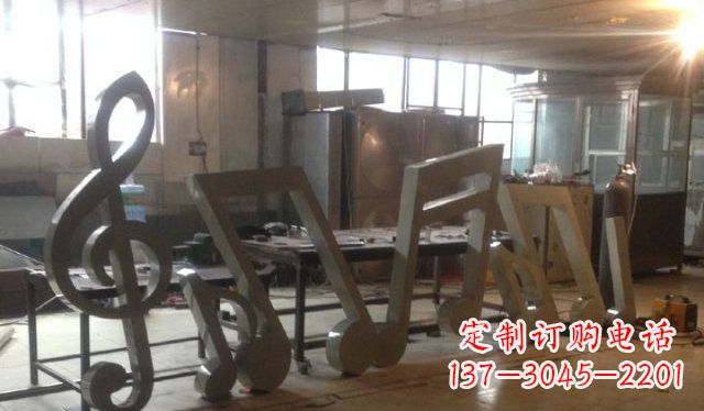 运城欢乐旋律,精致美观的音符不锈钢雕塑