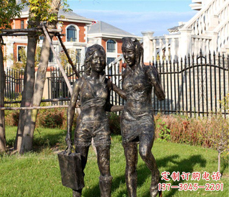 运城精致温润的女孩铜雕