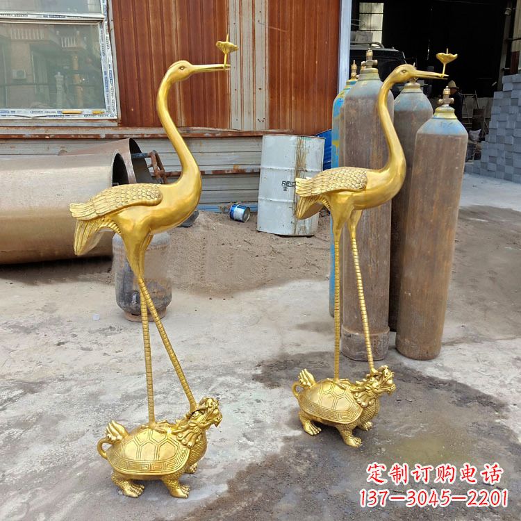 运城精美的仙鹤铜雕,延年受益