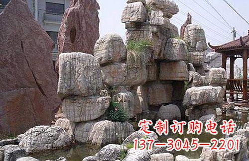 运城引领艺术,华丽山水:龟纹石假山雕塑