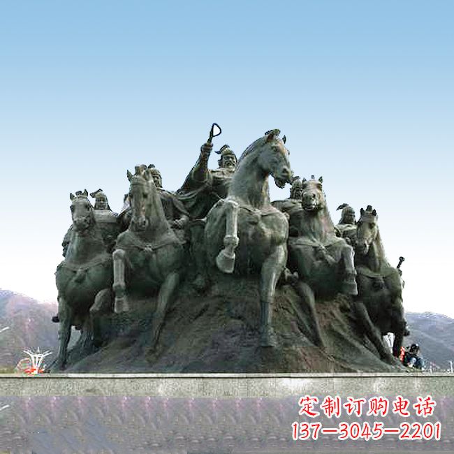 运城郭子仪出征情景雕塑-景区景点中国历史名人大型雕塑