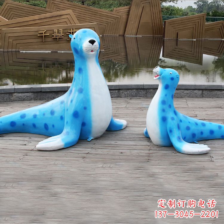 运城海豹玻璃钢卡通雕塑——展现优雅的豹纹完美艺术