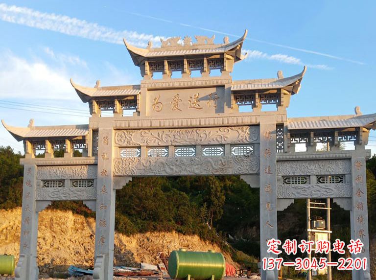 运城海北石雕牌坊——高品质定制雕塑