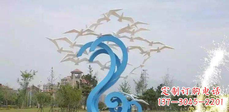 运城精美海鸥雕塑,传递美好海洋情怀