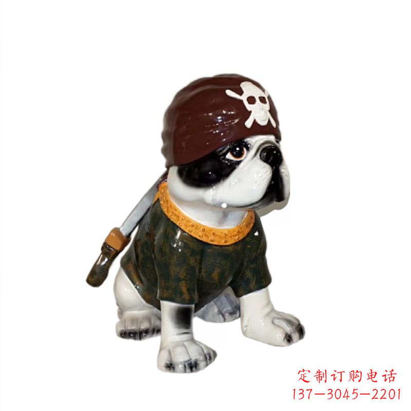 运城海盗斗牛犬雕塑,精美外观,彰显激情