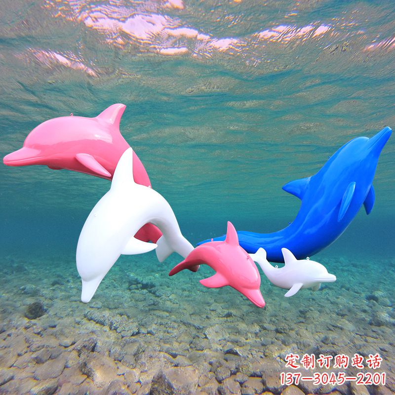 运城海豚玻璃钢彩绘雕塑–彰显唯美与深情