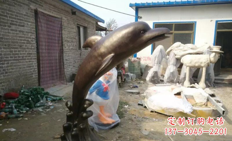 运城海豚精美铜雕,给你不一样的视觉享受
