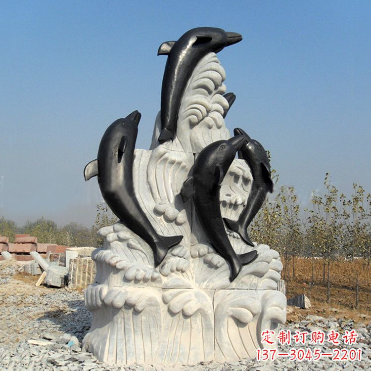 运城中领雕塑公司推出一款新的艺术品——海豚石…