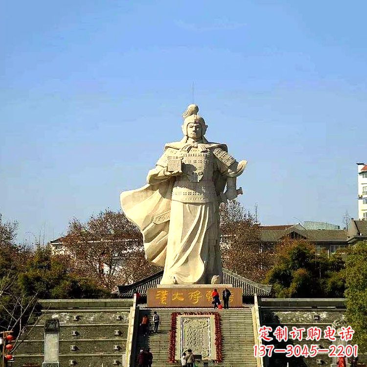 运城韩信西汉军事家雕像,引领西汉文化风采