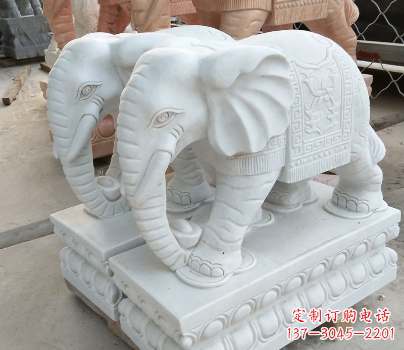 运城精美大象招财雕塑独特鼻卷魅力无限