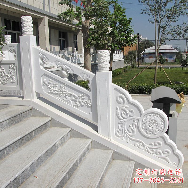 运城精美定制,汉白玉大理石栏板雕塑