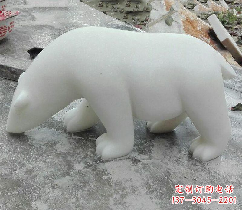 运城汉白玉动物雕塑·北极熊