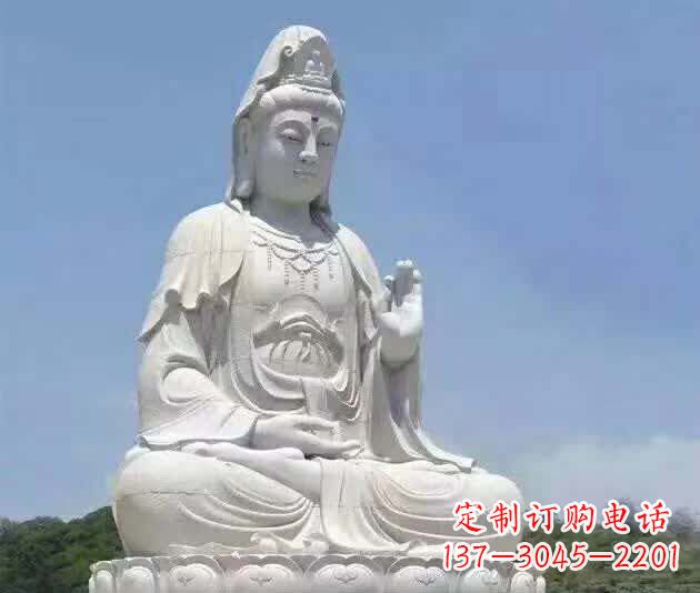 运城精致汉白玉观音雕塑