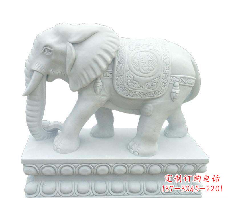 运城华丽之美,汉白玉大象雕塑