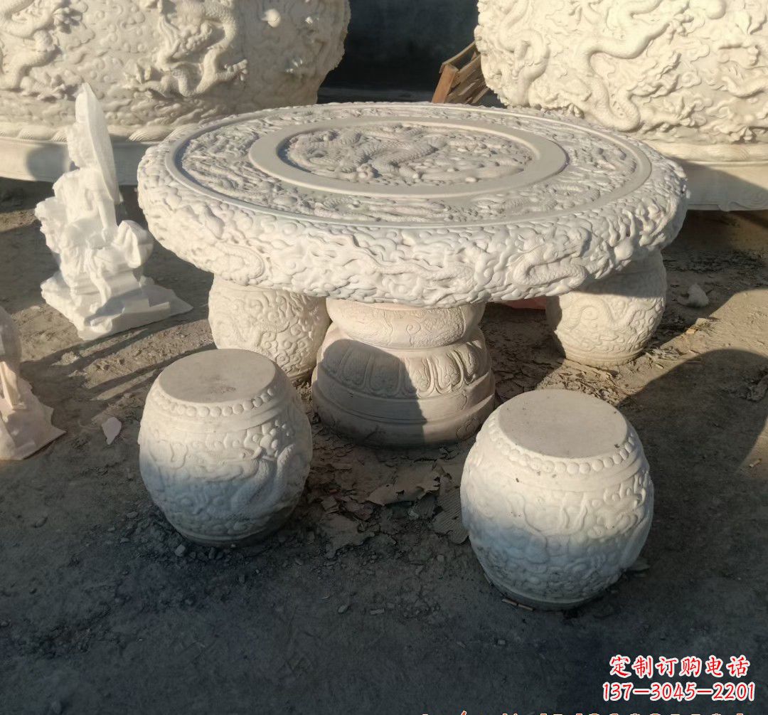 运城中领雕塑推出的汉白玉魔力龙雕塑,以汉白玉…