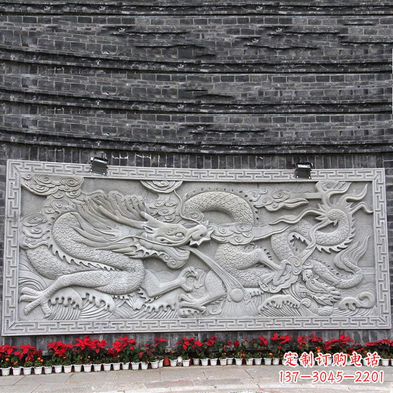 运城汉白玉龙纹浮雕墙,专为您打造贵族感