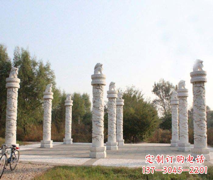 运城高级汉白玉龙柱广场文化柱石雕