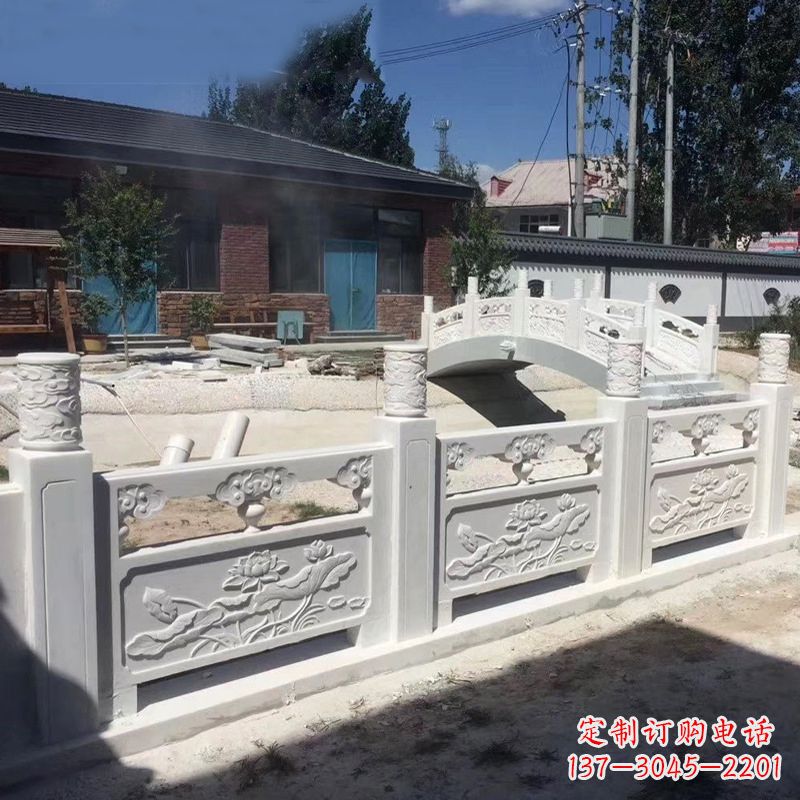 运城汉白玉精美手工栏板雕塑