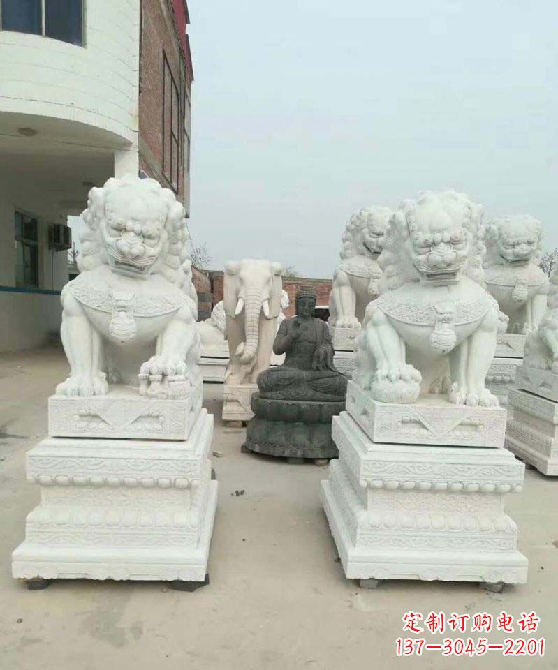 运城精美狮子雕塑,复古典雅高贵