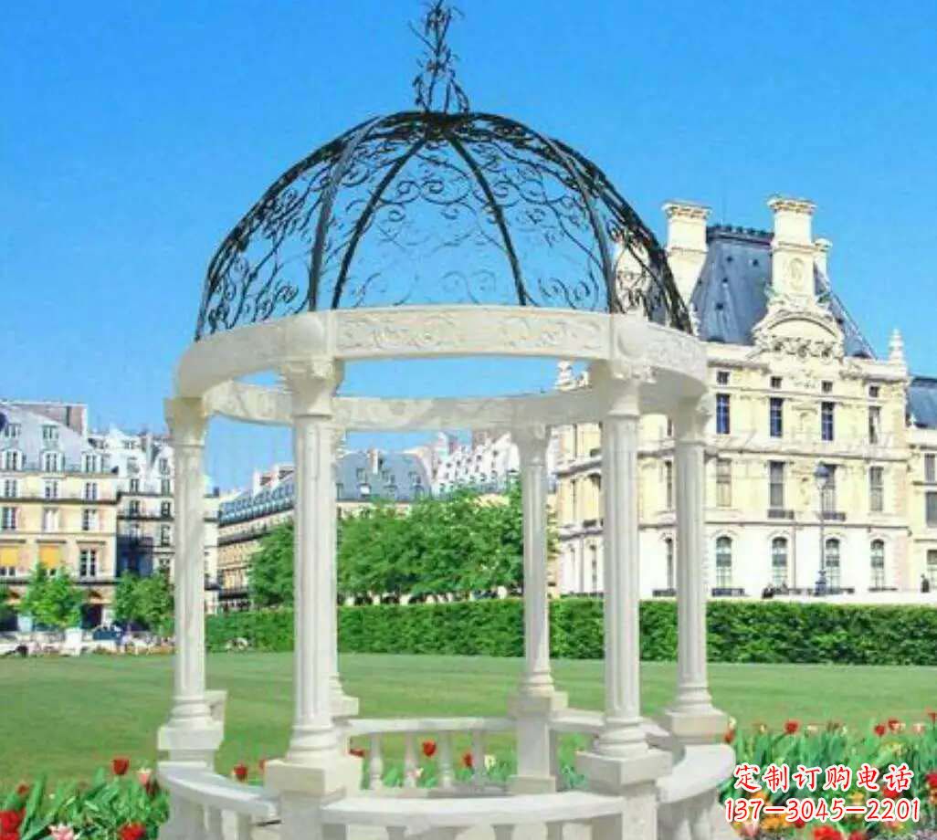运城汉白玉欧式雕塑凉亭,搭建完美凉夏