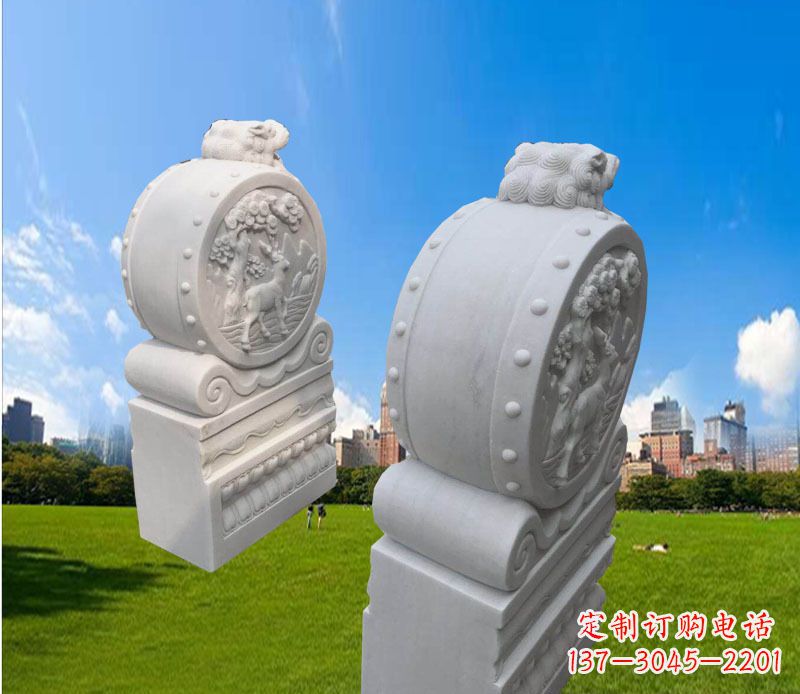 运城精致的汉白玉门墩雕塑