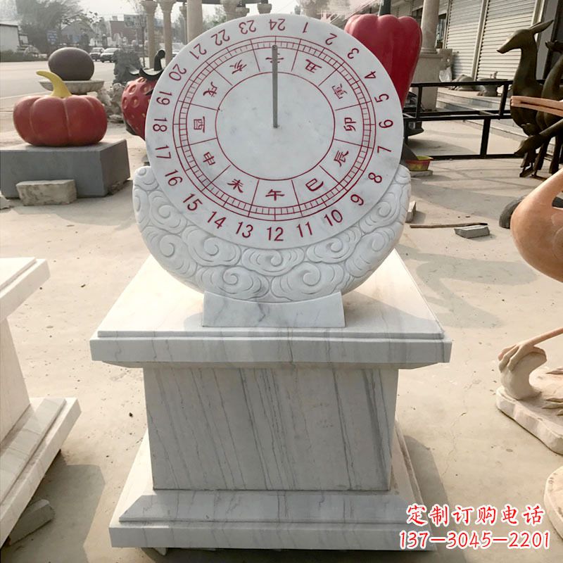 运城精美汉白玉日晷石雕,给您带来精致的收藏价值