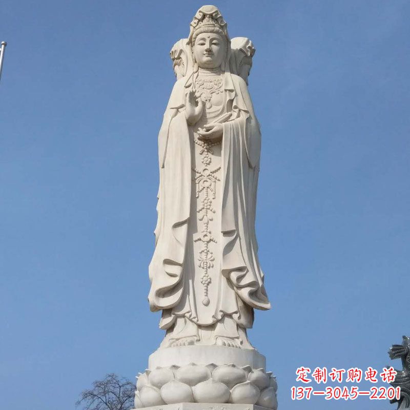 运城中领雕塑|汉白玉观音石雕佛像