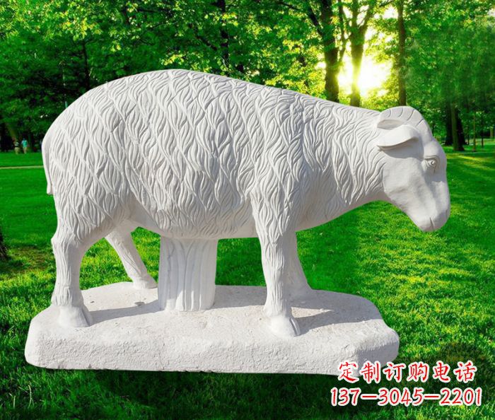 运城高精度玉雕山羊石雕