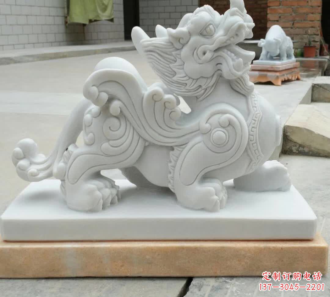 运城精美汉白玉貔貅雕塑