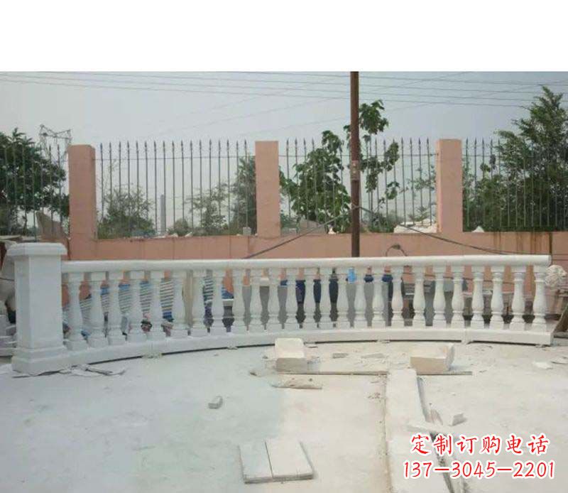 运城精致白玉石栏杆雕塑