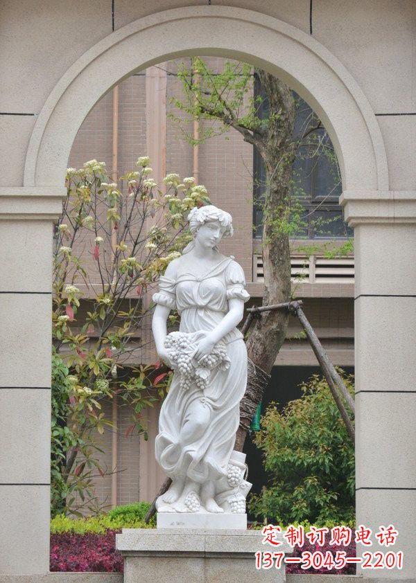 运城汉白玉精美美女雕塑