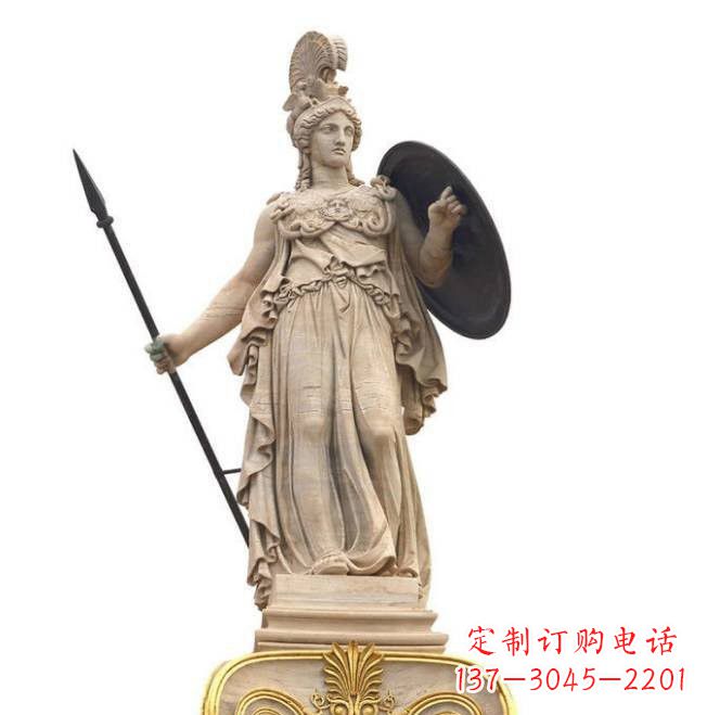 运城艺术定制——汉白玉希腊女神雅典娜雕塑