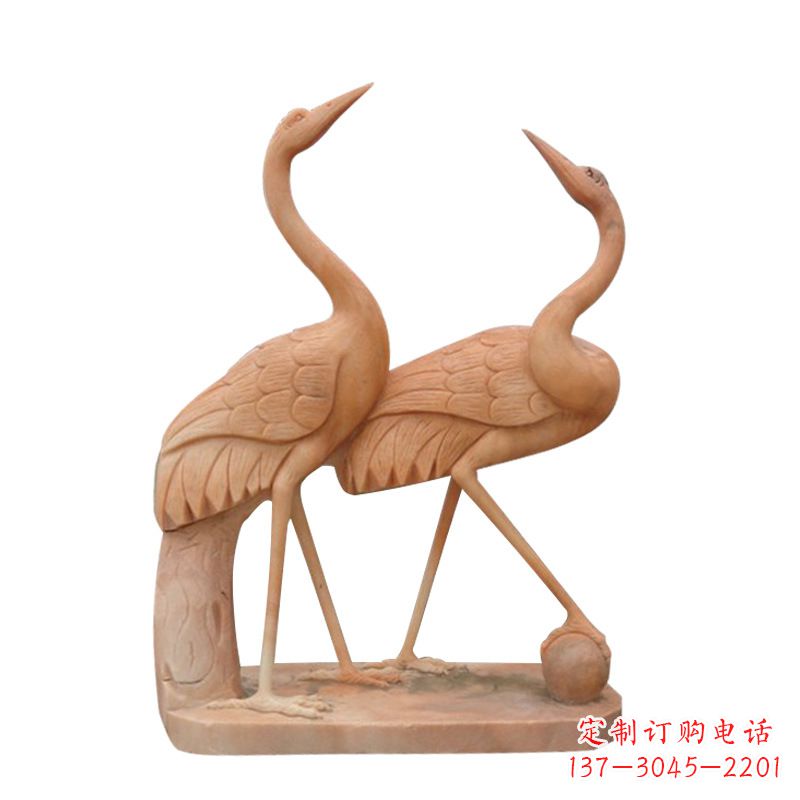 运城汉白玉花仙鹤雕塑,是来自中领雕塑的一件精…