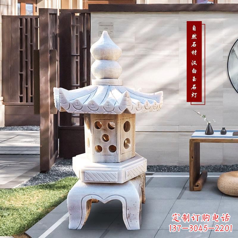 运城中领雕塑-经典经典汉白玉灯笼园林雕塑