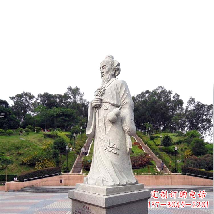 运城张仲景石雕雕塑,精工细作,传承古代文化