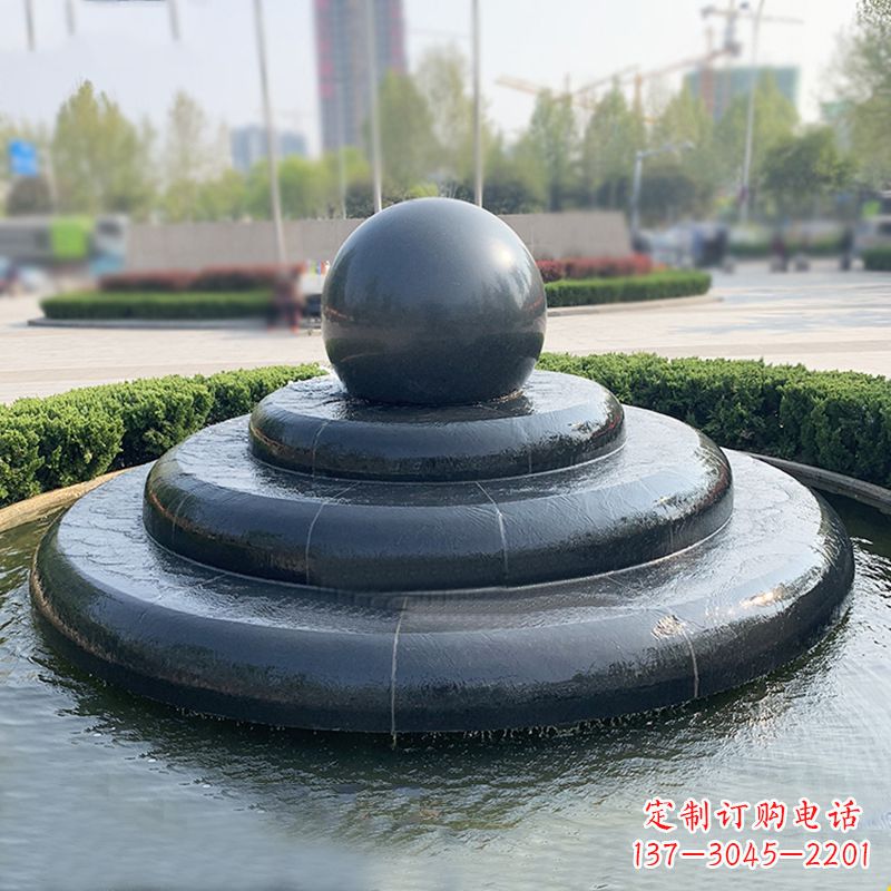 运城黑曜石风水球:精美雕塑装点繁华都市