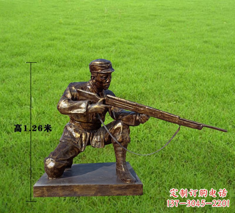 运城纪念红军铜像,精美文物雕塑