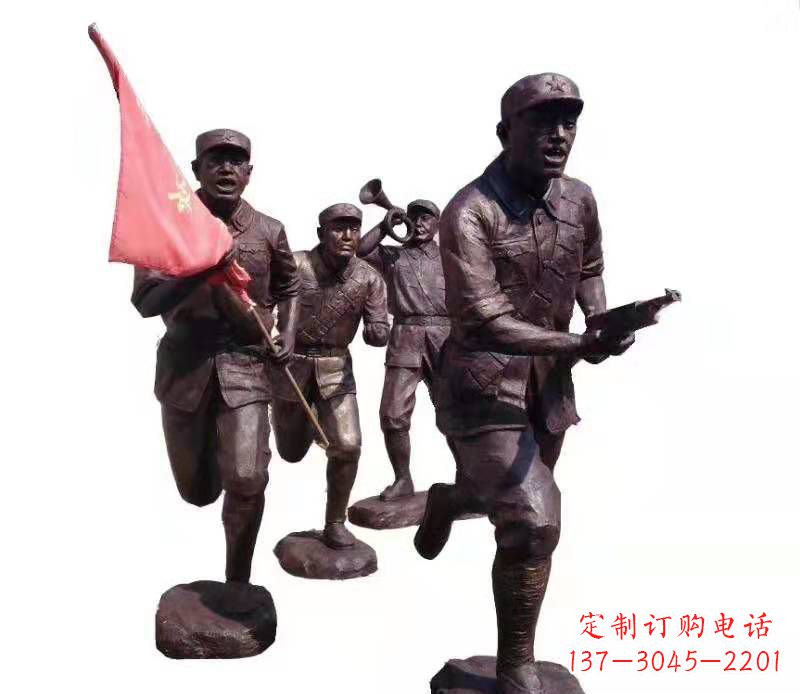 运城传承热血精神,纪念红军英雄:红军人物雕塑