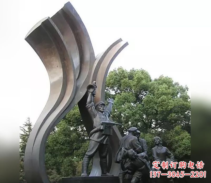 运城红军英烈雕塑，永记中国英雄