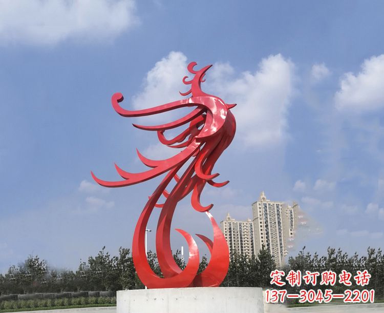 运城领雕塑凤凰户外园林广场景观动物雕塑
