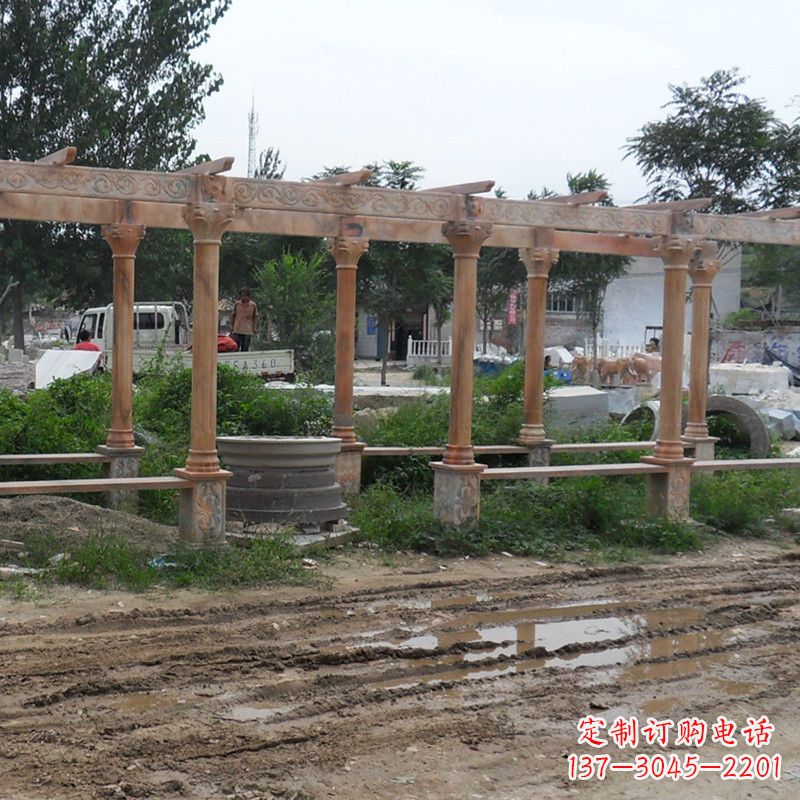 运城红色石雕定制长廊雕塑