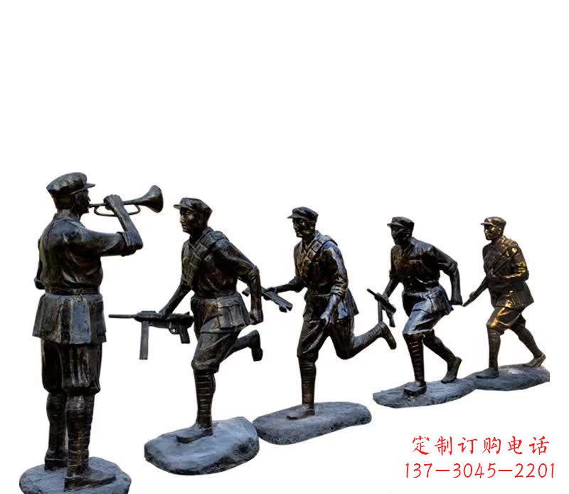 运城传承红色精神,红军铜雕震撼人心