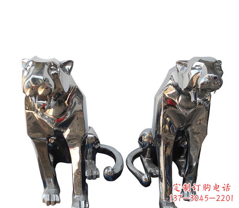 运城中领雕塑专业制作室外豹子雕塑